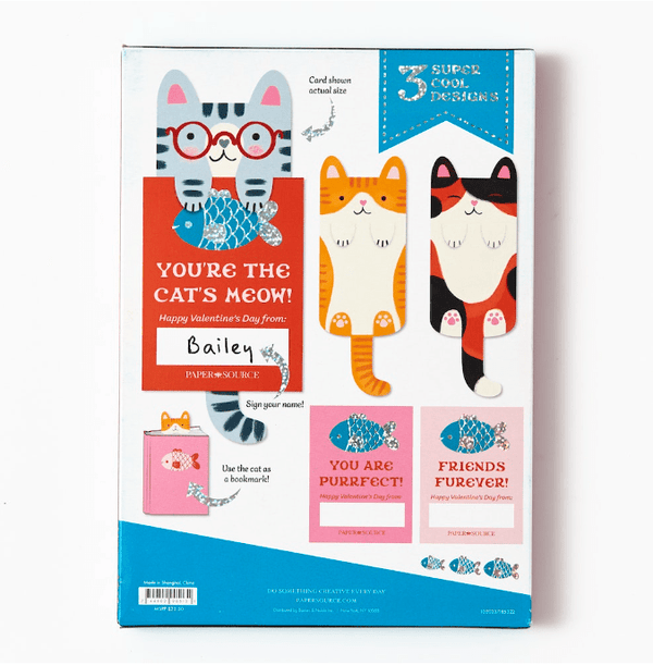 Cat Bookmark Valentines Cards - DIGS