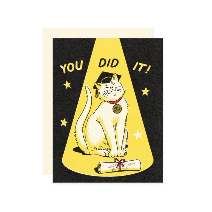 Cat Graduation Card - DIGS