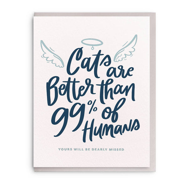 Cat Halo Letterpress Pet Sympathy Card - DIGS