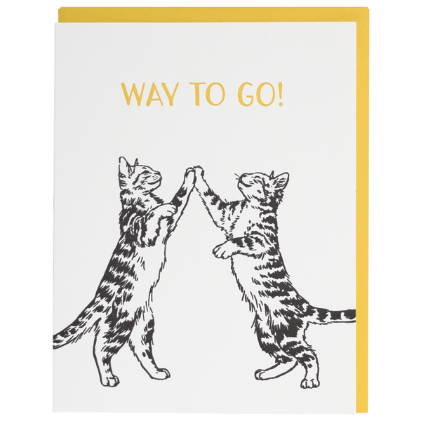 Cat High Five Congratulations Card - DIGS