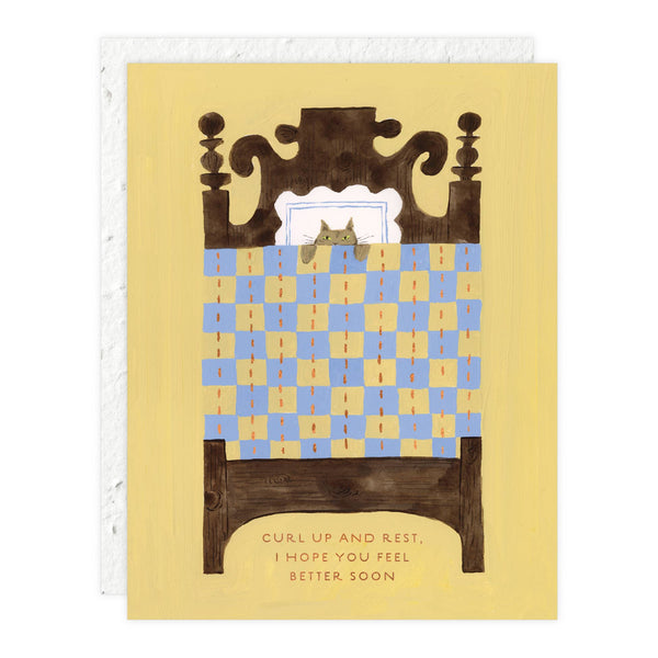 Cat Nap Get Well Card - DIGS
