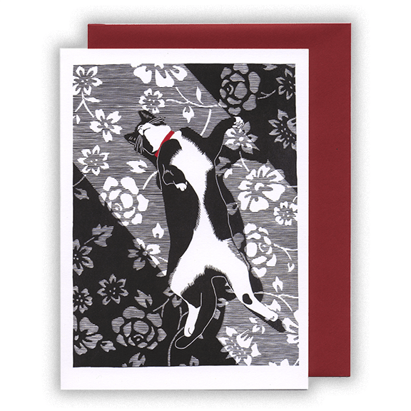 Cat Sunbathing Card - DIGS