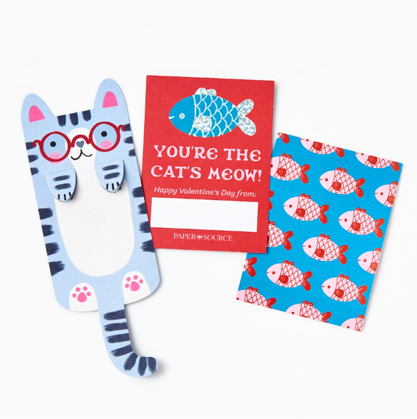 Cat Bookmark Valentines Cards