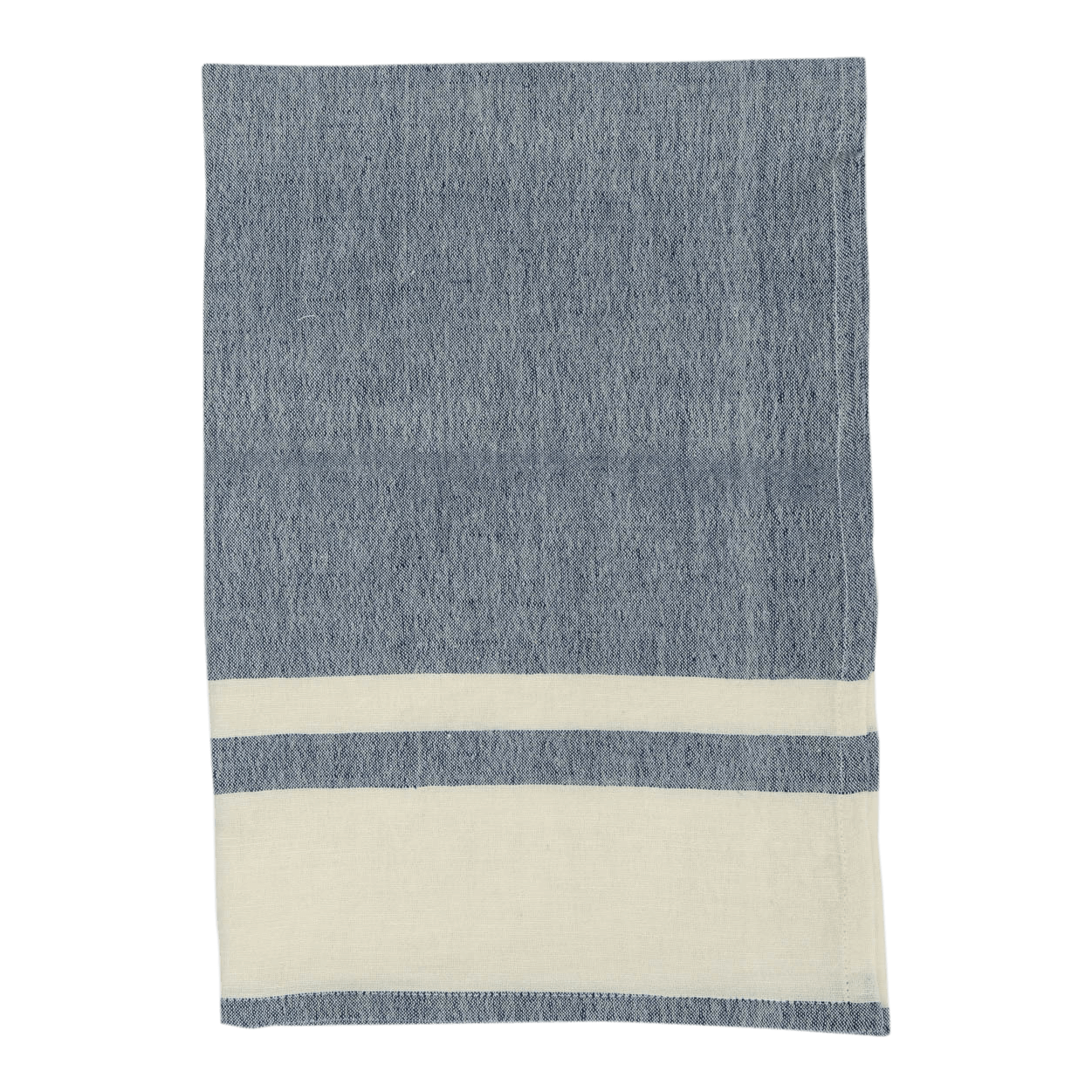 Chambray Indigo Stripe Linen - Cotton Tea Towel - DIGS