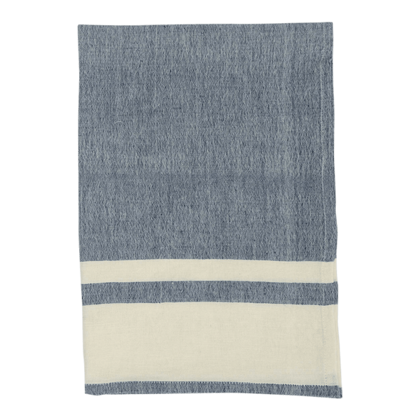 Chambray Indigo Stripe Linen - Cotton Tea Towel - DIGS