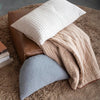 Quilted Chambray Lumbar Pillow