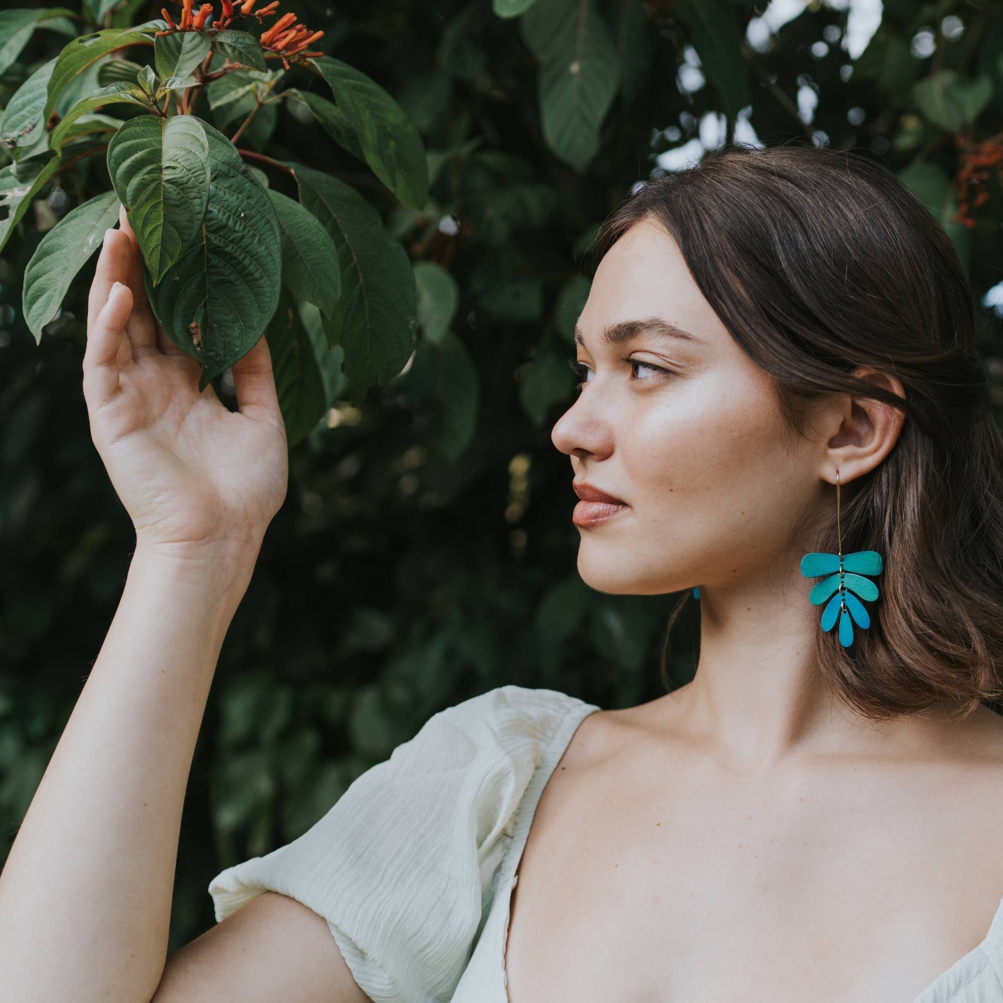 Chameli Dangling Leaf Earrings - DIGS