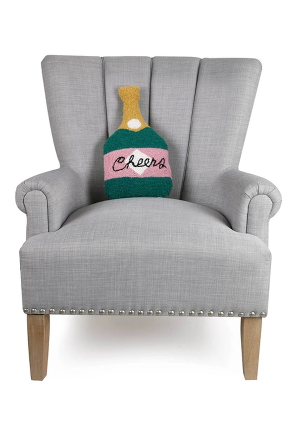 Champagne Bottle Hook Pillow - DIGS