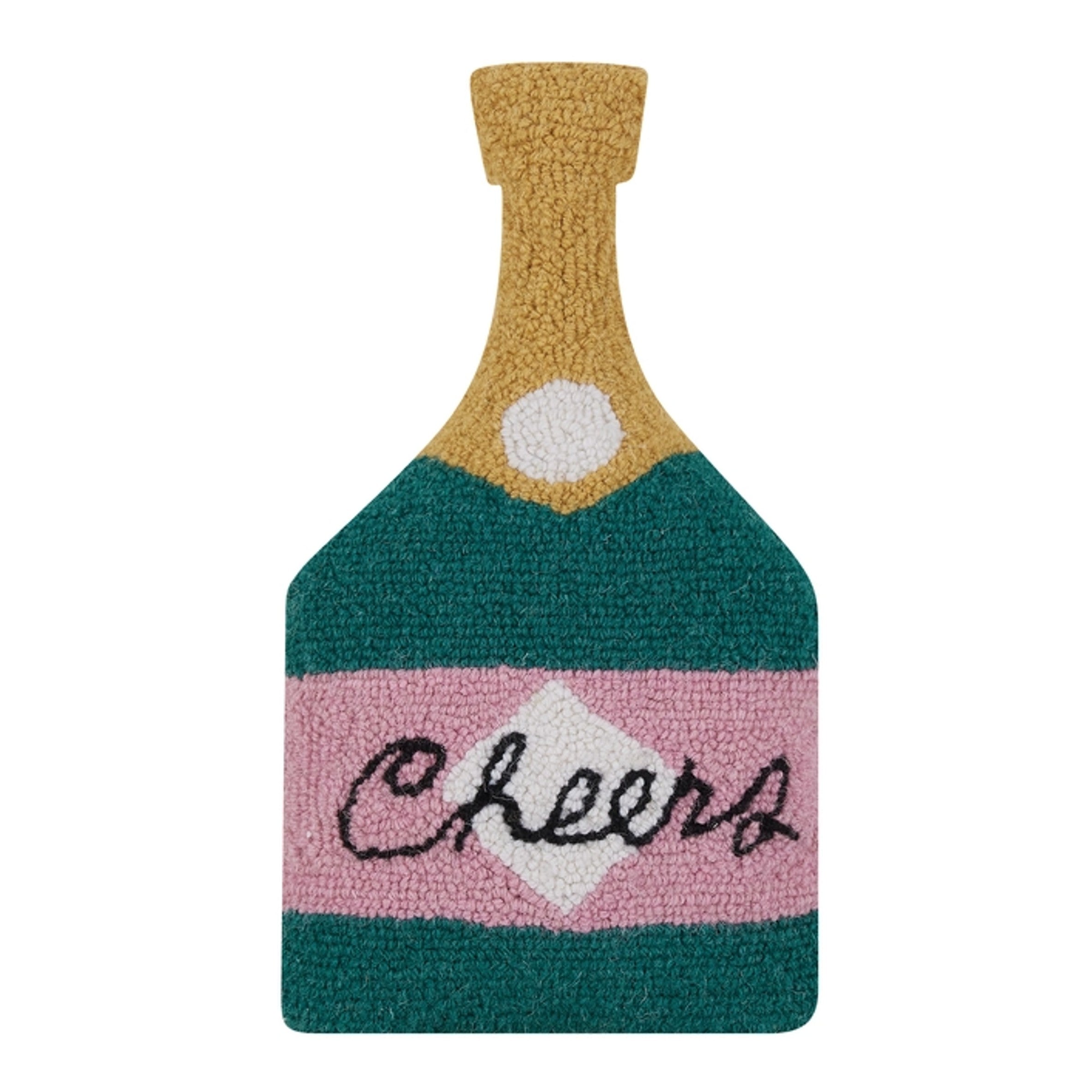 Champagne Bottle Hook Pillow - DIGS