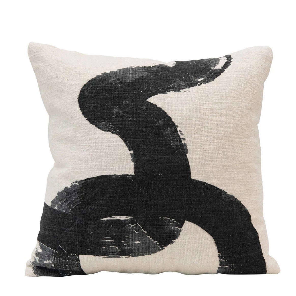 Charcoal Abstract Throw Pillow - DIGS