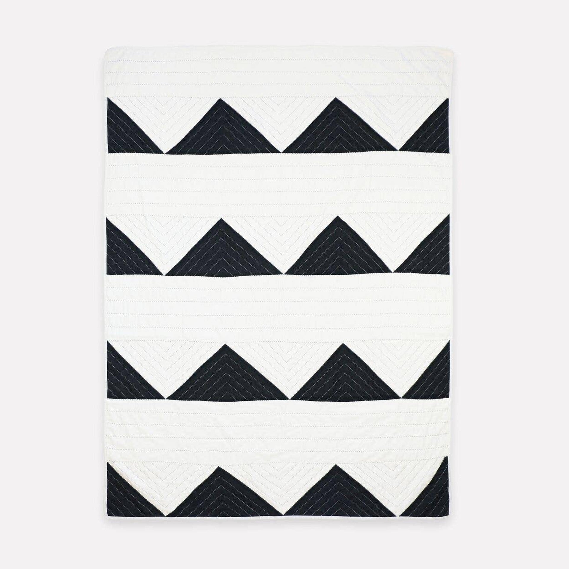 Charcoal Triangle Throw Quilt - DIGS