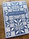 Checked Quilt Block Birthday Card - DIGS
