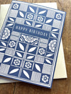 Checked Quilt Block Birthday Card - DIGS