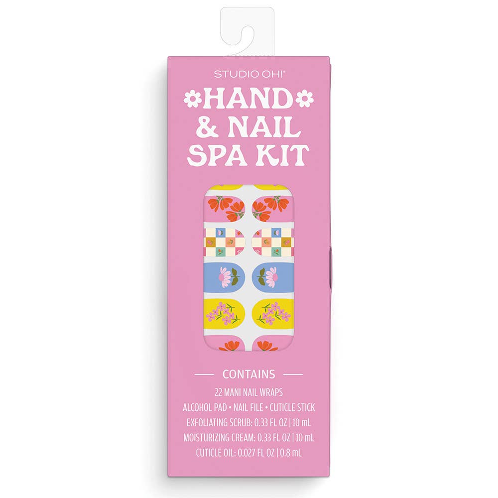 Checkerboard Blooms Hand & Nail Spa Kit - DIGS