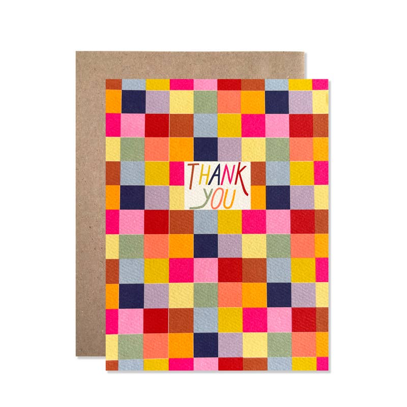Checkered Thank You Card - DIGS
