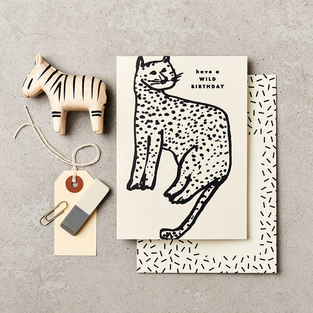 Cheetah Wild B'day Card - DIGS