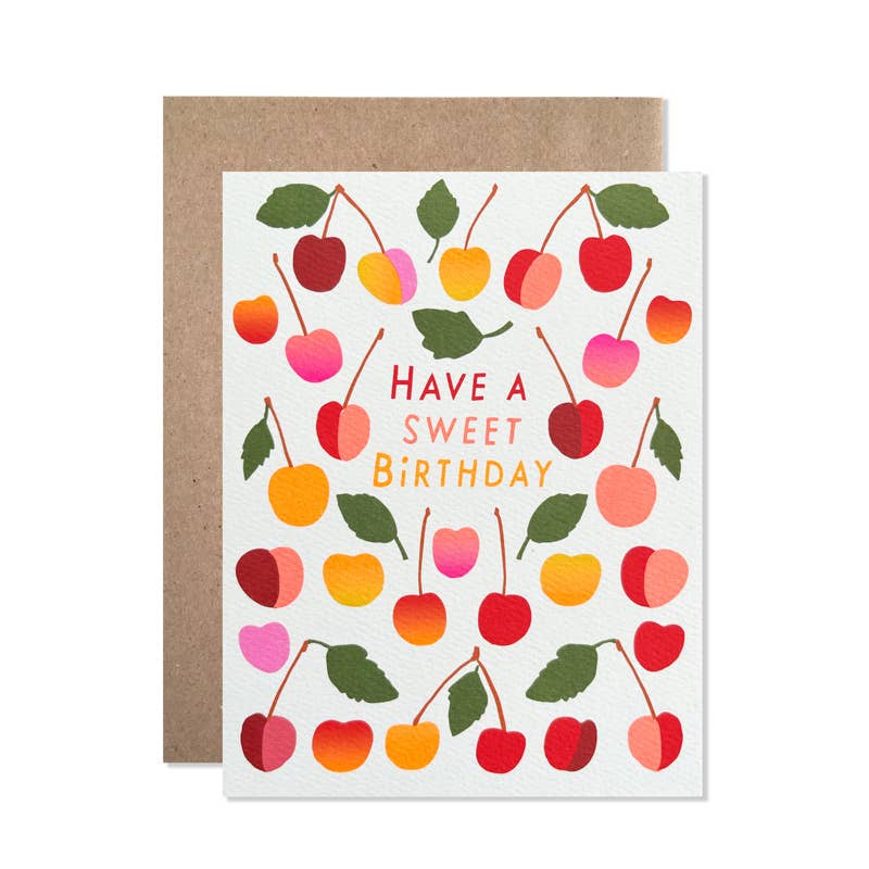 Cherries Sweet Birthday Card - DIGS