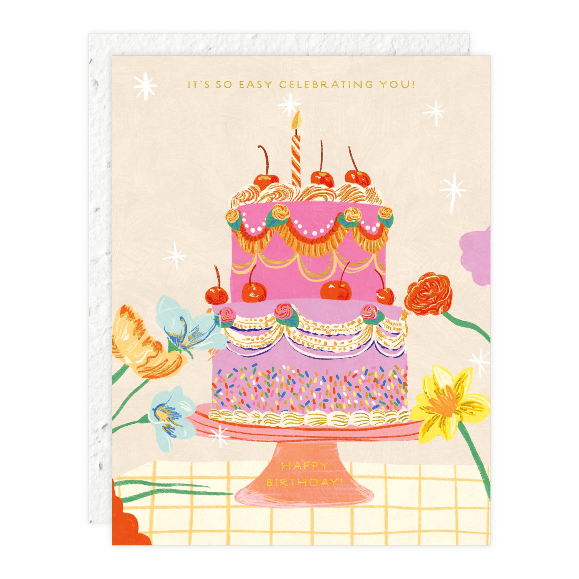 Cherry Cake Birthday Card - DIGS