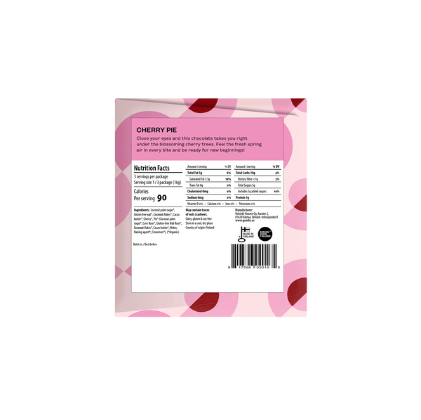 Cherry Pie White Chocolate Bar - DIGS