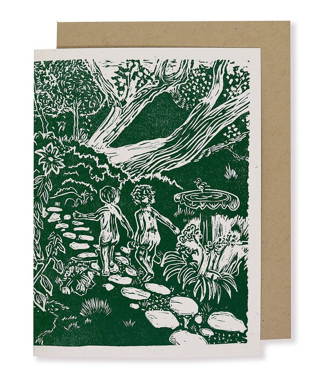 Cherubs in the Garden Card - DIGS