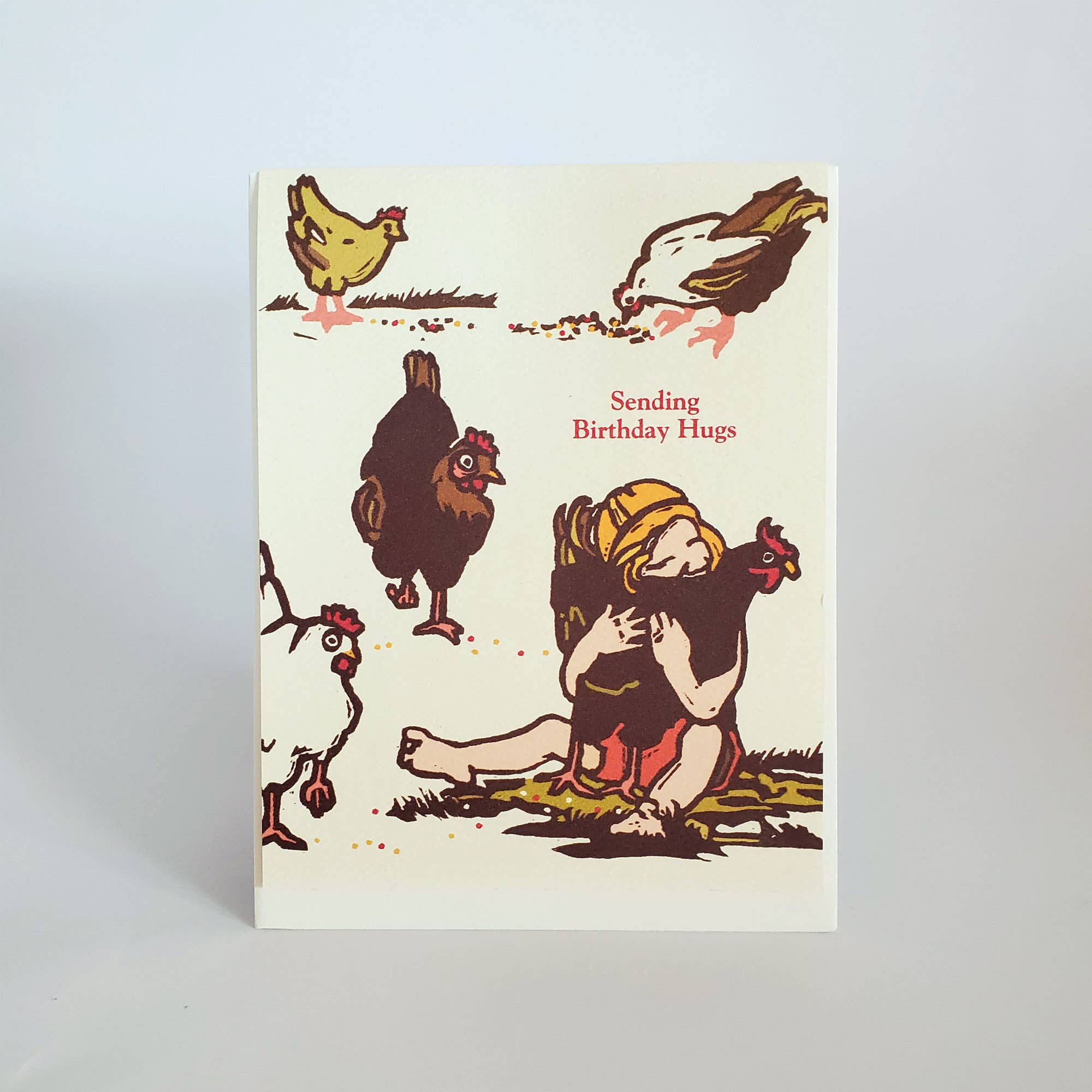 Chicken Hug Birthday Card - DIGS