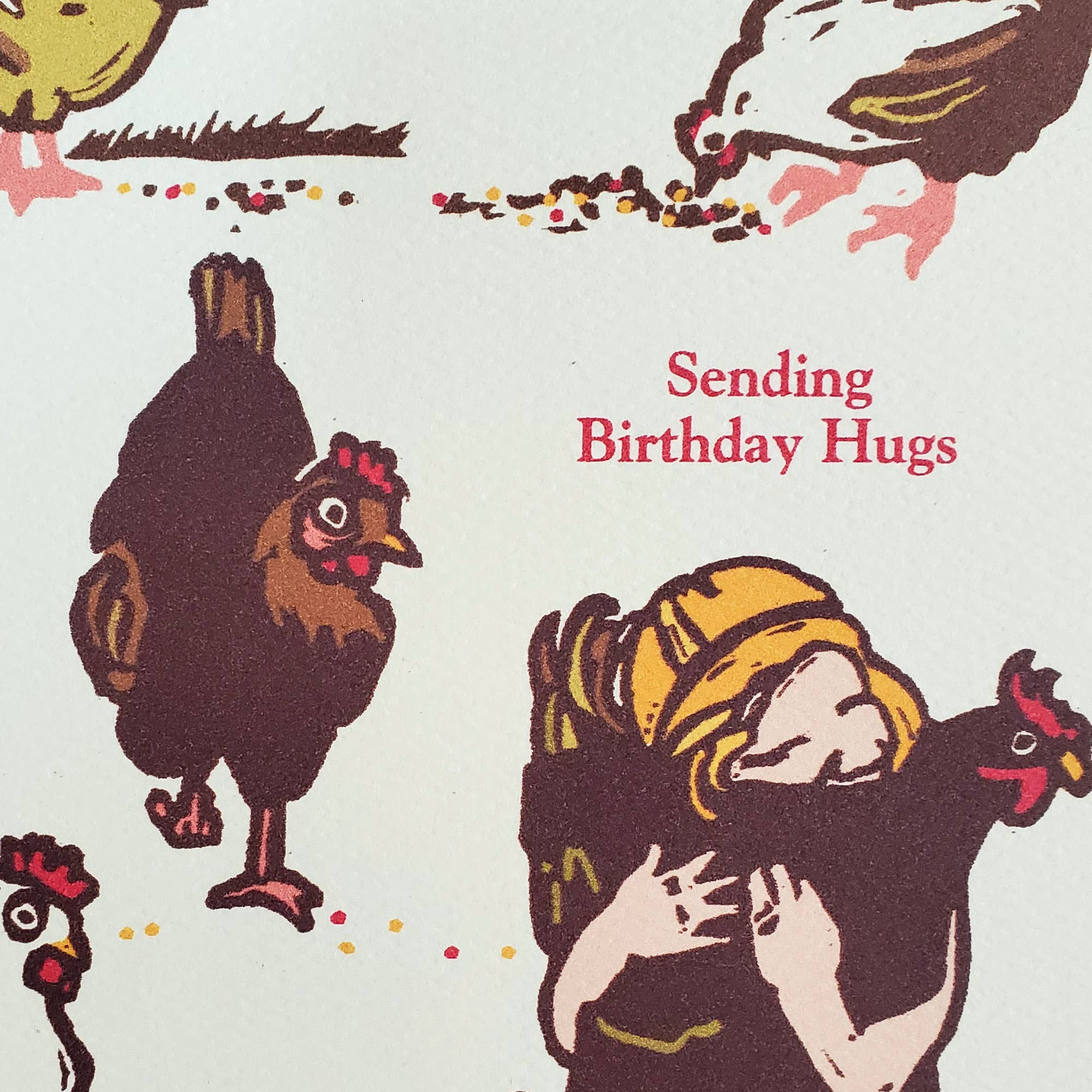 Chicken Hug Birthday Card - DIGS