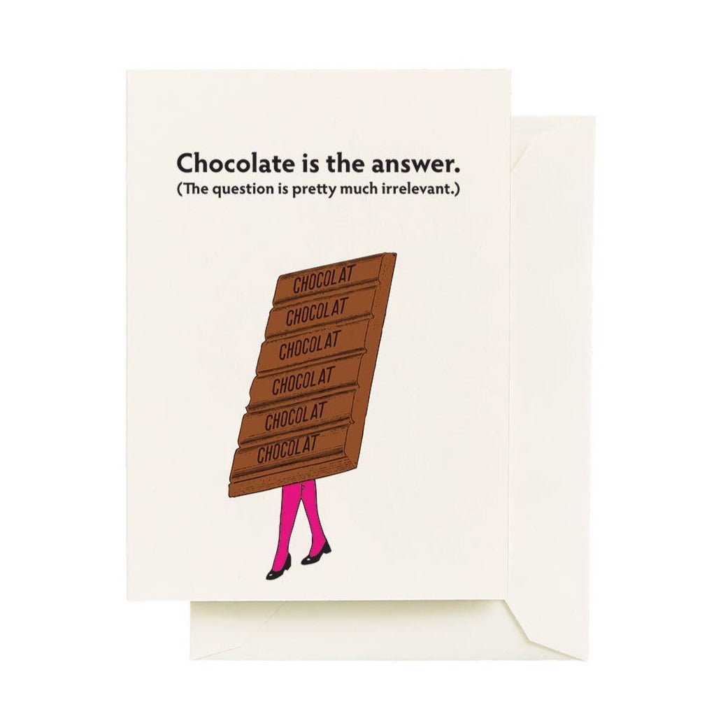 Chocolate Is The Answer Card - DIGS