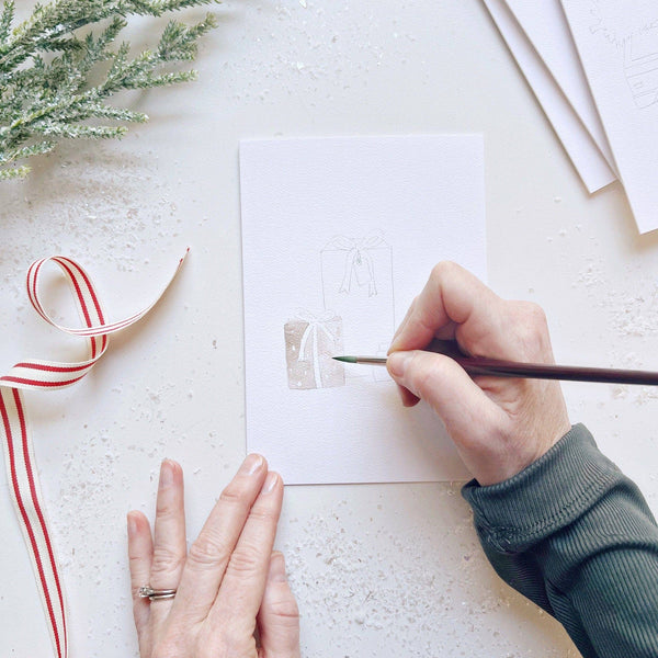 Christmas Cheer Paintable Notecards - DIGS