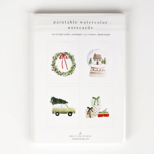 Christmas Cheer Paintable Notecards - DIGS