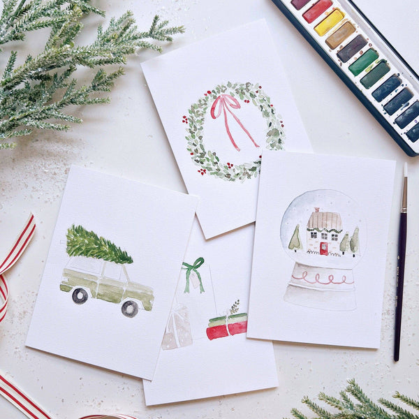 Christmas Cheer Paintable Notecards - DIGS