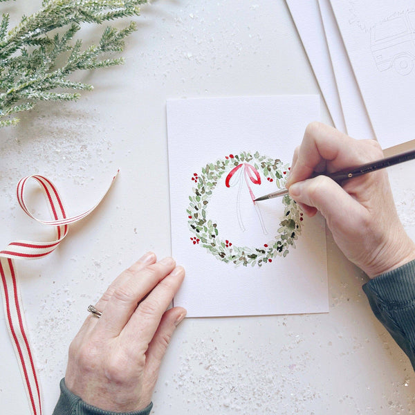 Christmas Cheer Paintable Notecards - DIGS