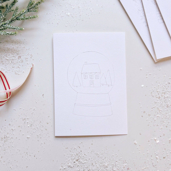Christmas Cheer Paintable Notecards - DIGS