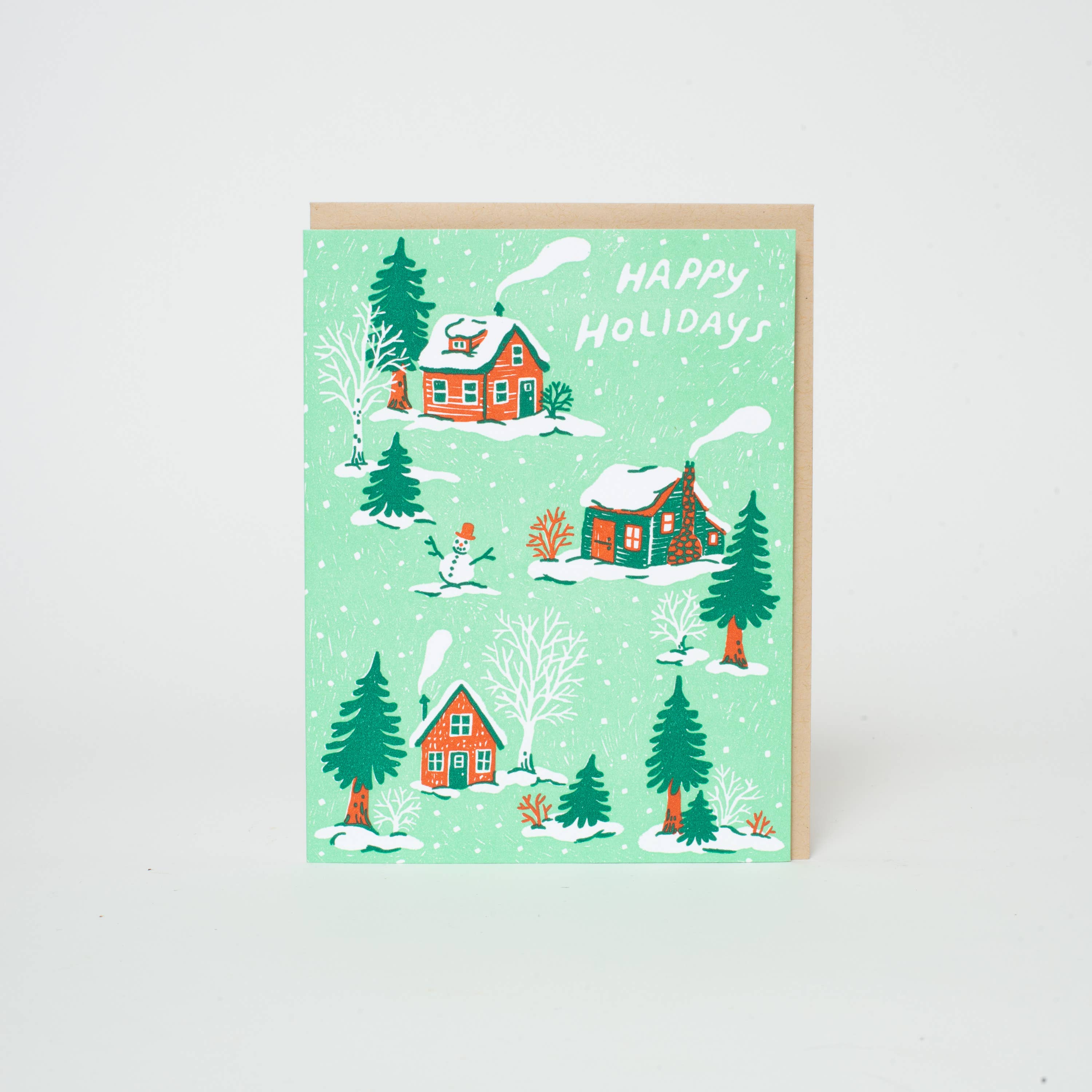 Christmas Cottages Card - DIGS