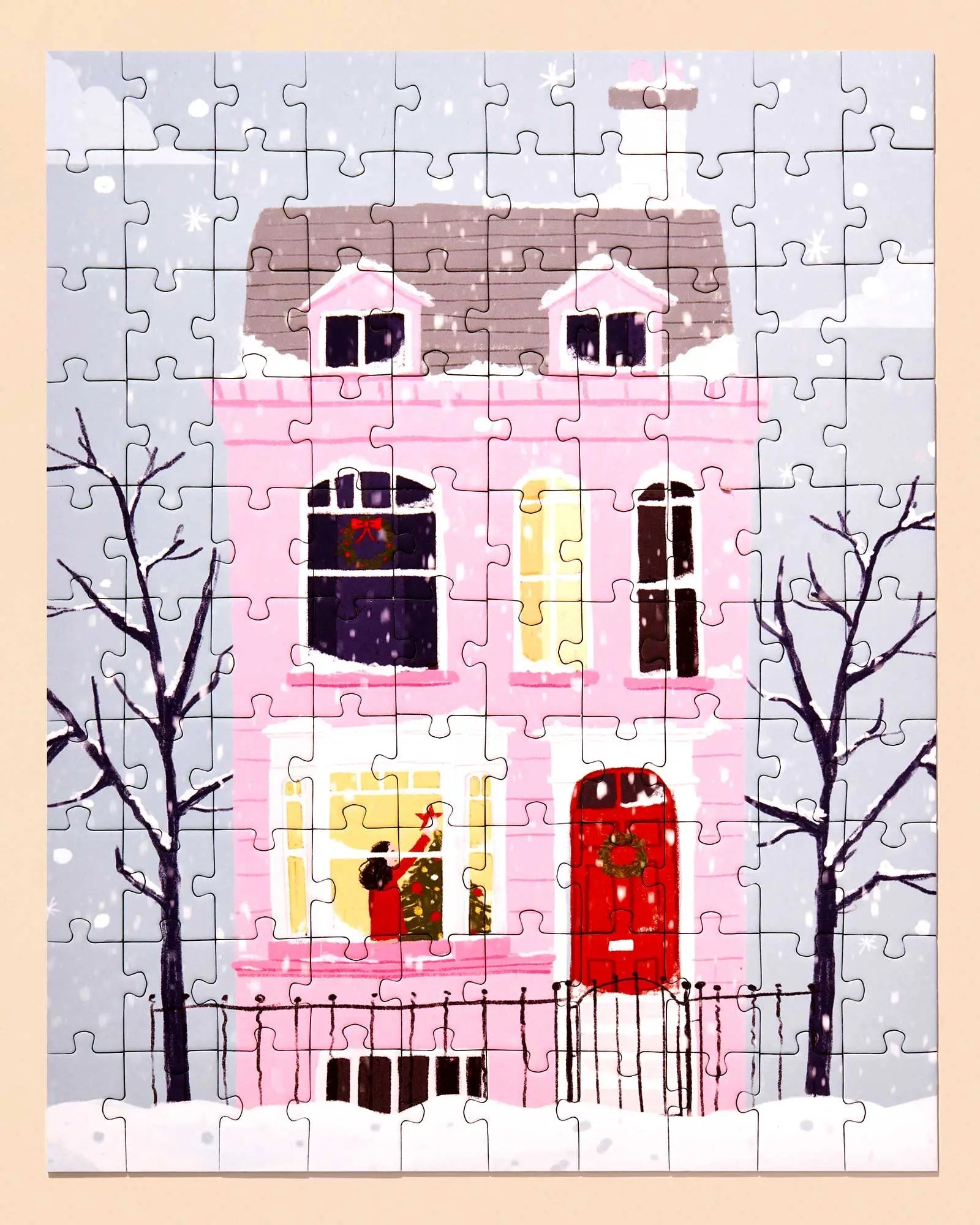 Christmas Pink House Puzzle - DIGS