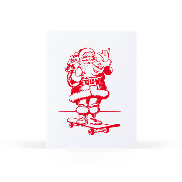 Christmas Santa Longboard Card - DIGS