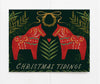 Christmas Tidings Dala Horses Card - DIGS