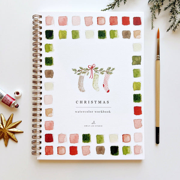 Christmas Watercolor Workbook - DIGS