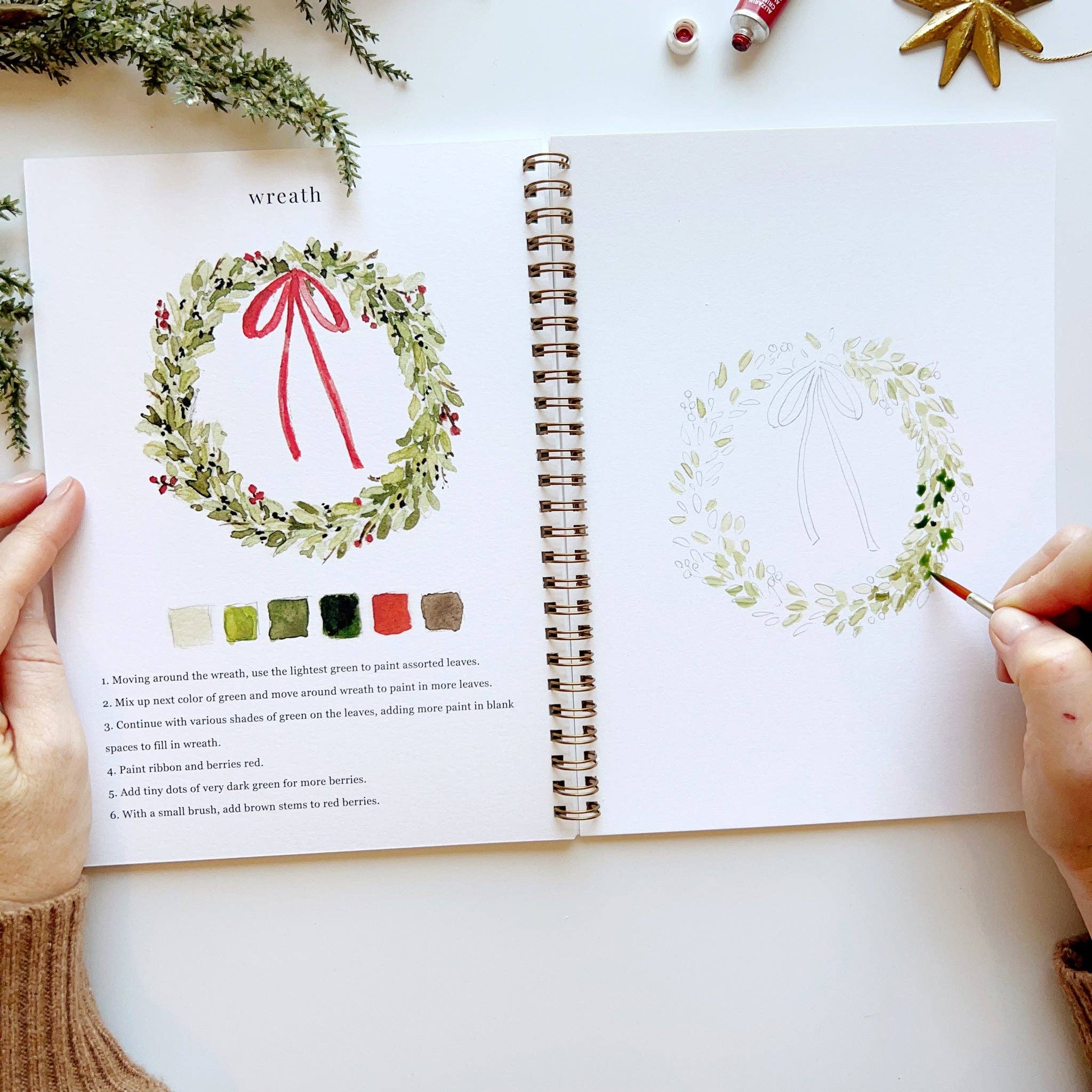 Christmas Watercolor Workbook - DIGS