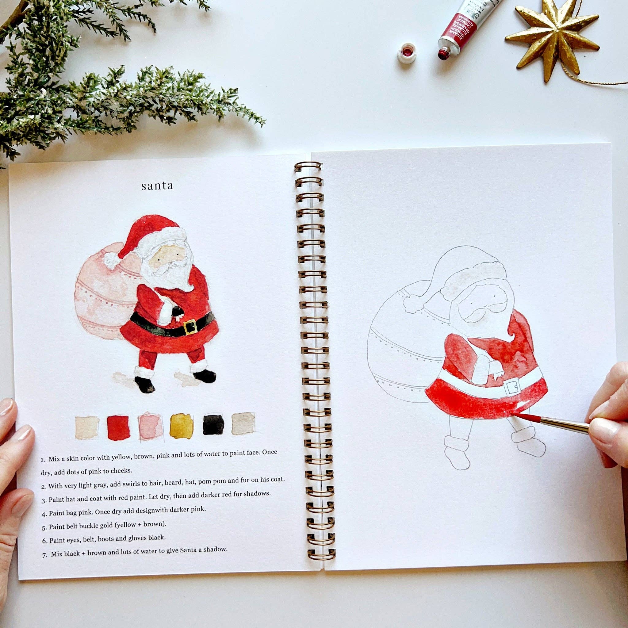 Christmas Watercolor Workbook - DIGS