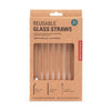 Clear Reusable Glass Straws, Set of 6 - DIGS