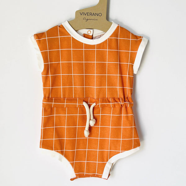 Clementine Checkered Baby Short Romper - DIGS