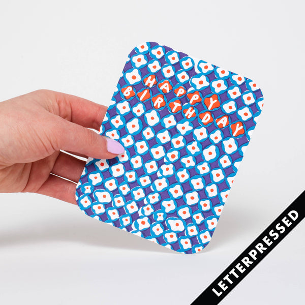 Clover Pattern Birthday Card - DIGS