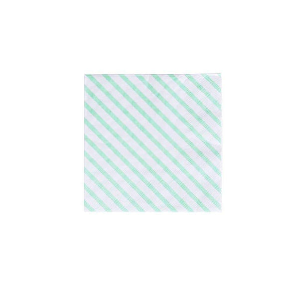 Cocktail Napkins Mint Stripes - DIGS