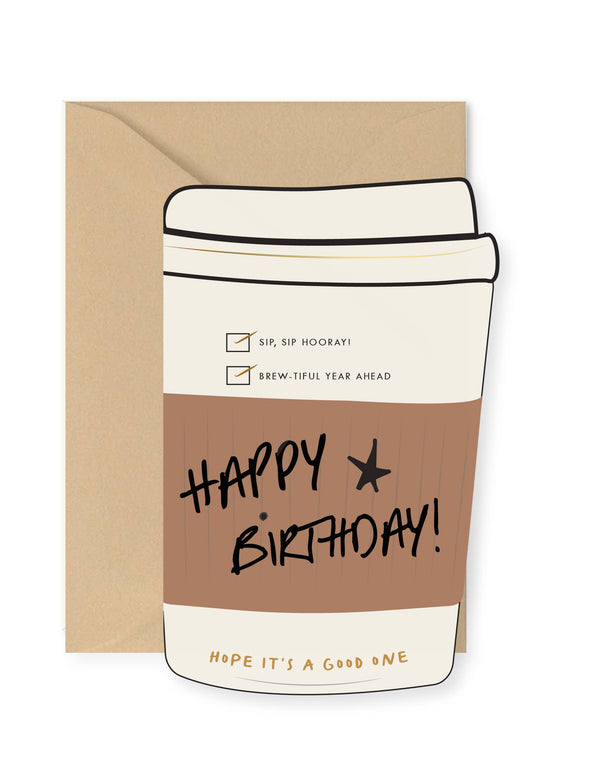 Coffee Cup Birthday Card - DIGS