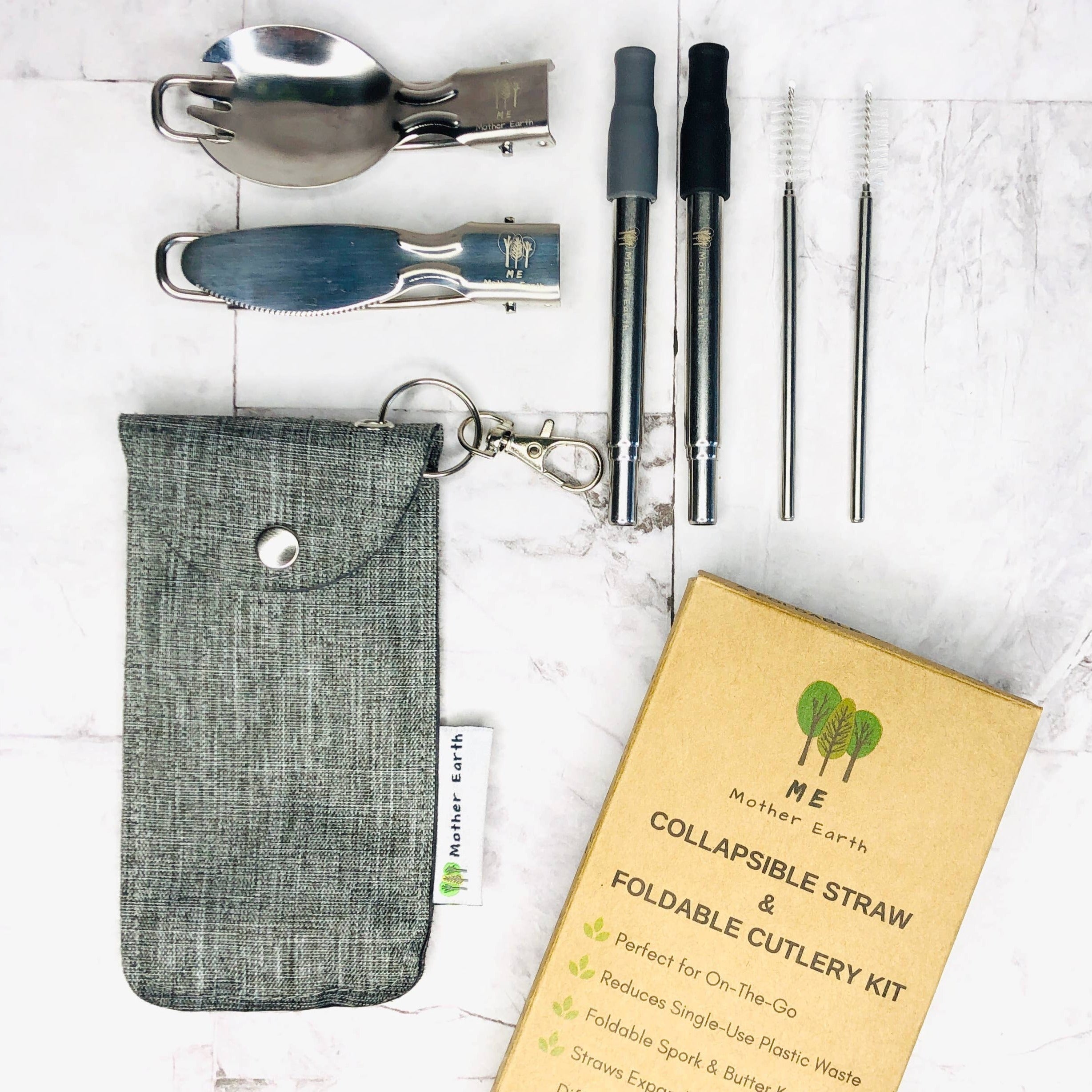 Collapsible Straw and Cutlery Set - DIGS