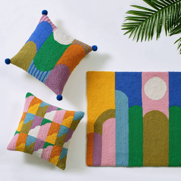 Color Geo Hook Pillow - DIGS
