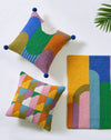 Color Wave w/ Pom Poms Hook Pillow - DIGS