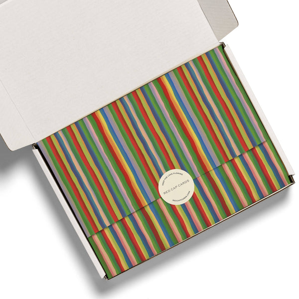 Colorful Stripe Tissue Paper 5 Sheets - DIGS