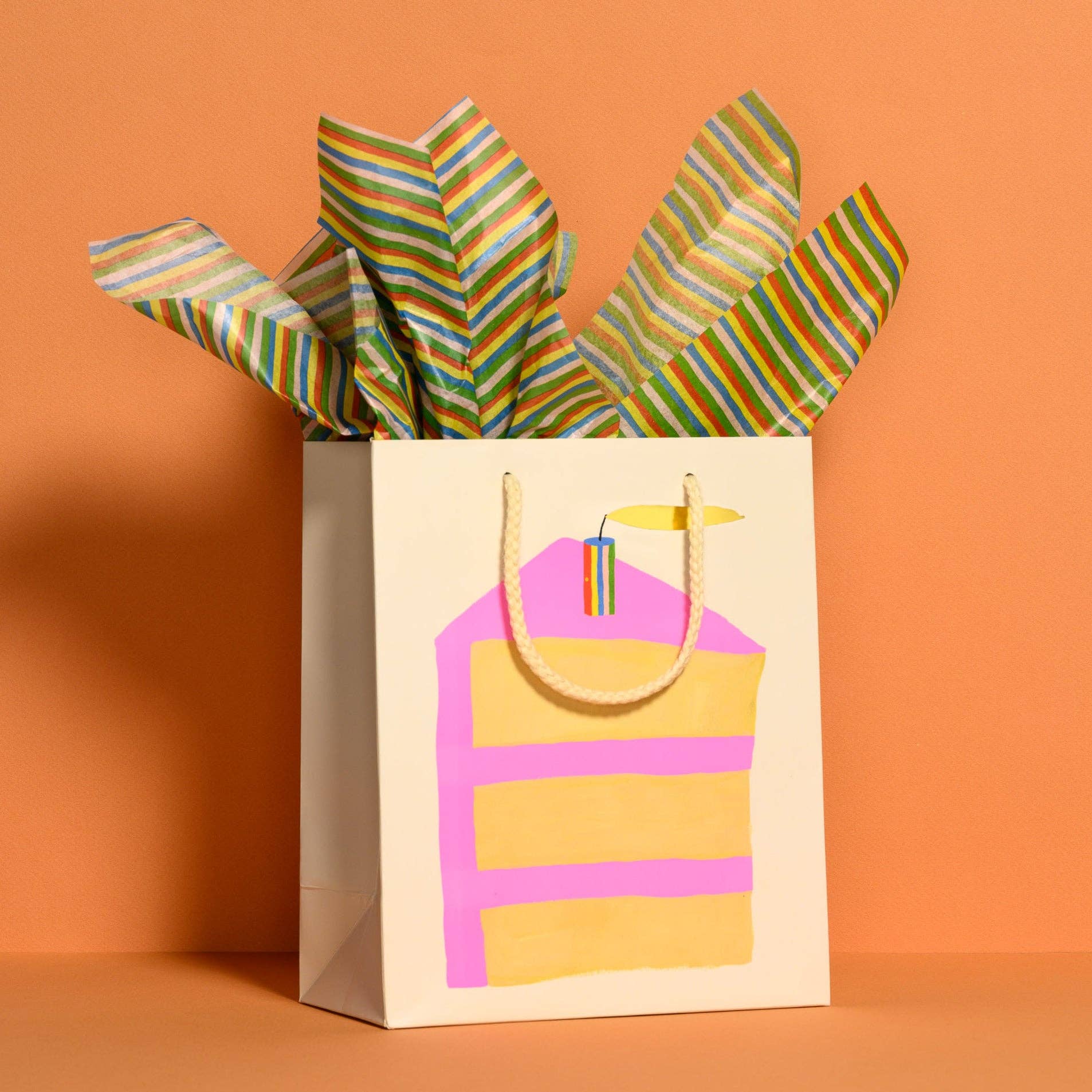 Colorful Stripe Tissue Paper 5 Sheets - DIGS