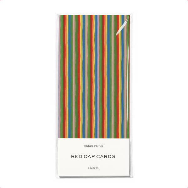 Colorful Stripe Tissue Paper 5 Sheets - DIGS